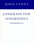 Language and Linguistics. An Introduction