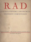 Rad JAZU. Knjiga 268. Umjetničkoga razreda 4/1940