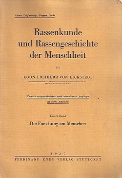 Rassenkunde und Rassengeschichte der Menschheit I/1-8 (2.Aufl.)