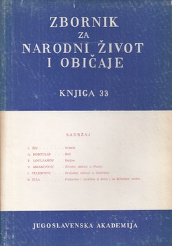 Zbornik za narodni život i običaje 33/1949