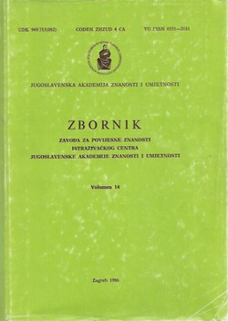 Zbornik Zavoda za povijesne znanosti JAZU 14/1986 (Posvećen Jurju Križaniću)