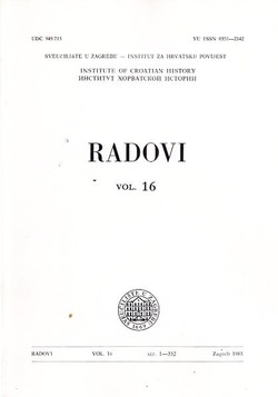 Radovi Instituta za hrvatsku povijest 16/1983