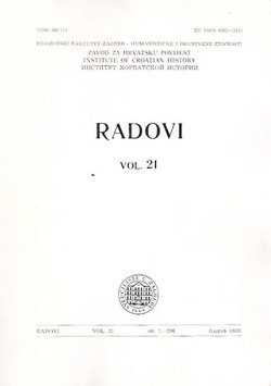 Radovi Zavoda za hrvatsku povijest 21/1988