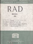 Rad JAZU. Knjiga 286. Odjel za filozofiju i društvene nauke 3/1952