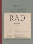 Rad JAZU. Knjiga 311. Odjel za filozofiju i društvene nauke 7/1957