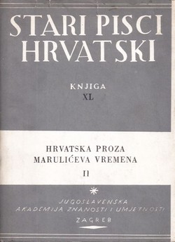 Hrvatska proza Marulićeva vremena II. Acta Pilati / Cvitje