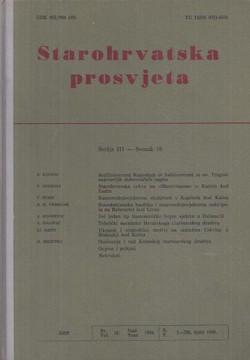 Starohrvatska prosvjeta, III. serija 18/1988