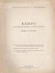 Radovi Filozofskog fakulteta. Odsjek za povijest 4/1962