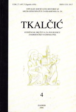 Tkalčić. Godišnjak Društva za povjesnicu Zagrebačke nadbiskupije 4/2000