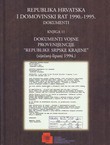 Republika Hrvatska i Domovinski rat 1990.-1995. Dokumenti. Knjiga 11. Dokumenti vojne provenijencije "Republike Srpske krajine" (siječanj-lipanj 1994.)