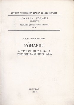 Konavli. Antropogeografska i etnološka ispitivanja