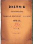 Dnevnik Sabora trojedne kraljevine Dalmacije, Hervatske i Slavonije godine 1861. I-III