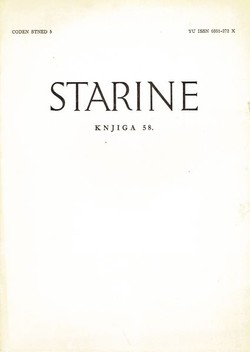 Starine JAZU. Knjiga 58/1980