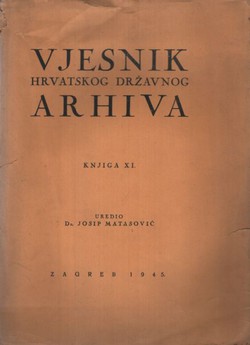 Vjesnik Hrvatskog državnog arhiva XI/1945