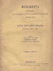 Acta Keglevichiana. Annorum 1322.-1527.