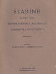 Starine JAZU. Knjiga XL/1939