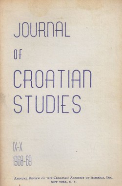 Journal of Croatian Studies IX-X/1968-69