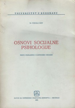 Osnovi socijalne psihologije (6.dop.izd.)