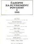 Časopis za suvremenu povijest 3/1985