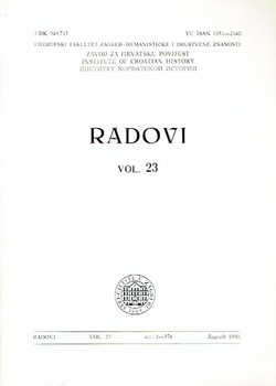 Radovi Zavoda za hrvatsku povijest 23/1990