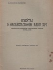 Izveštaj o organizacionom radu KPJ Centralnog komiteta Komunističke partije Jugoslavije