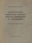 Constitutiones Maximiliani Vrhovac episcopi zagrebiensis et josephinismus