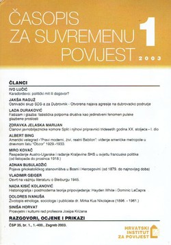 Časopis za suvremenu povijest 1/2003