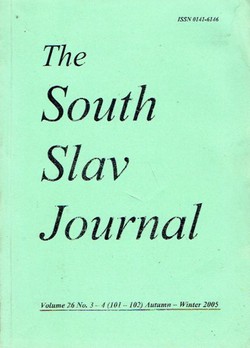 The South Slav Journal 26/3-4 (101-102)/2005