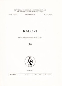 Radovi Zavoda za povijesne znanosti HAZU u Zadru 34/1992