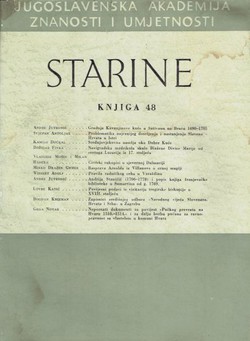 Starine JAZU. Knjiga 48/1958