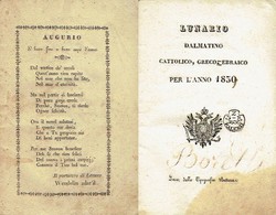 Lunario dalmatino cattolico, greco, ebraico per l'anno 1830