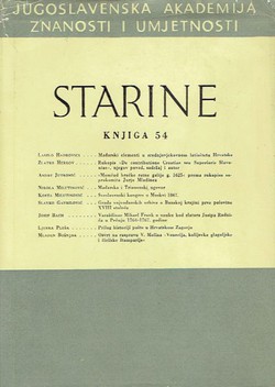 Starine JAZU. Knjiga 54/1969