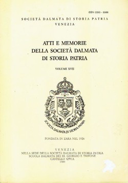 Atti e memorie della Societa Dalmata di storia patria XVII/1989