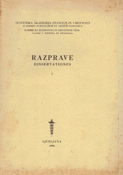 Razprave / Dissertationes I/1950