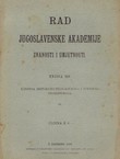 Rad JAZU. Knjiga 220. Razreda historičko-filologički i filozofičko-juridički 96/1919