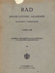 Rad JAZU. Knjiga 240. Razreda historičko-filologički i filozofičko-juridički 106/1931