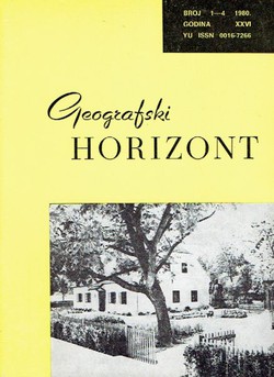 Geografski horizont XXVI/1-4/1980