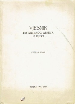 Vjesnik Historijskog arhiva u Rijeci VI-VII/1961-1962