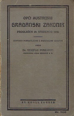 Opći austrijski građanski zakonik (4.poprav. i popunj.izd.)