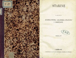 Starine JAZU. Knjiga IV/1872