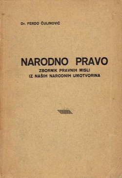 Narodno pravo. Zbornik pravnih misli iz naših narodnih umotvorina