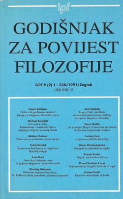 Godišnjak za povijest filozofije 9/1991