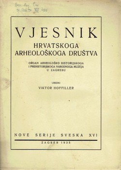 Vjesnik Hrvatskoga arheološkoga društva. Nove serije XVI/1935