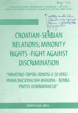 Croatian-Serbian Relations. Minority Right - Fight Against Discrimination