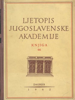 Ljetopis JAZU. Knjiga 66/1962