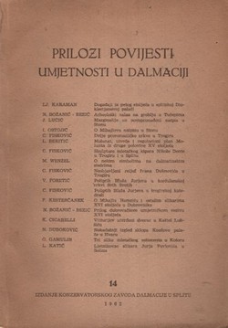 Prilozi povijesti umjetnosti u Dalmaciji 14/1962