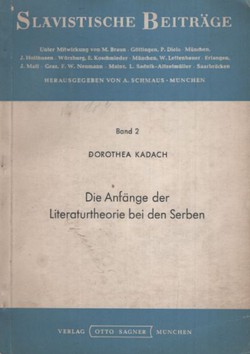 Die Anfange der Literaturtheorie bei den Serben