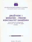 Društveni i državno-pravni kontinuitet Sandžaka