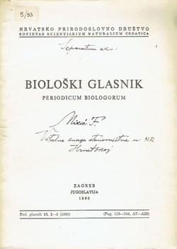 Vitalne snage stanovništva u NR Hrvatskoj (Biološki glasnik 13/2-3/1960)