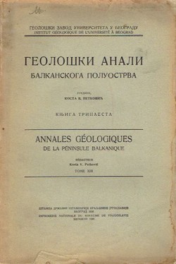 Geološki anali Balkanskog poluostrva XIII/1936